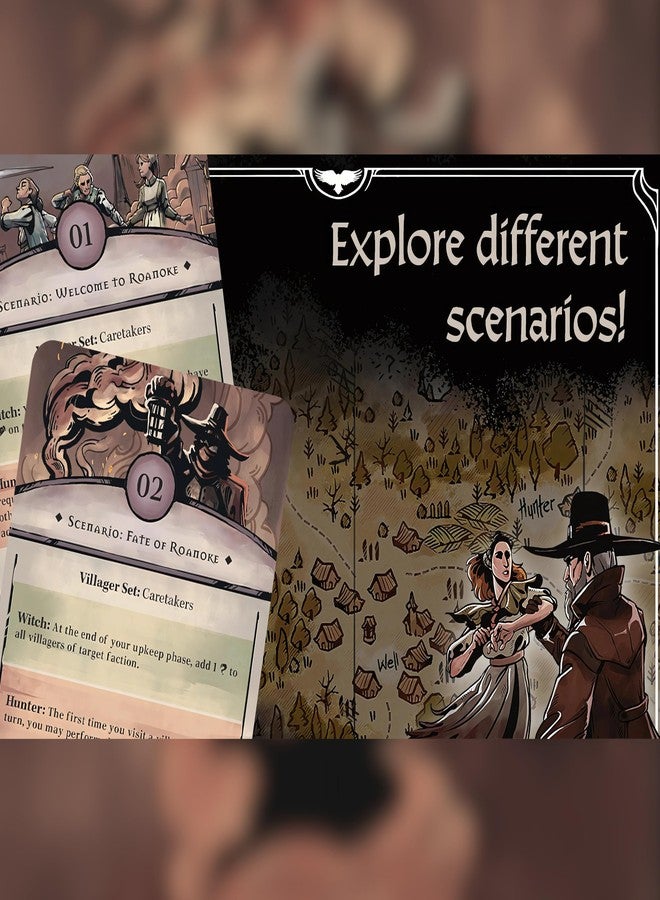 Capstone Games Pagan: Fate of Roanoke - Dueling Witch & Hunter Asymmetrical Deduction Card Game Filled with Intrigue & Mystery, 2 Players, 60 Mins - Image 2